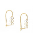 Triple Baby Pearl Linear Earrings