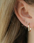 Gold Dot Huggie Earrings