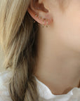 Gold Dot Huggie Earrings