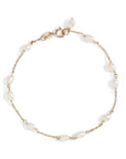 Spaced Petite Oval Pearl Bracelet