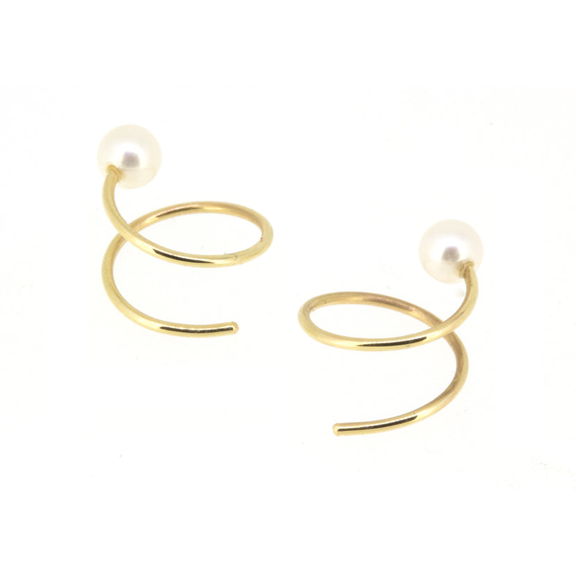 Pearl Spiral Earrings – POPPY FINCH