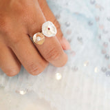 Petal Pearl Ruby Ring