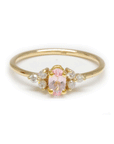 Petite Pink Morganite Diamond Ring