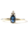 Gemstone Diamond Trio Ring