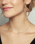 Pearl Station Shimmer Necklace