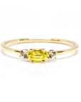 Yellow Sapphire Diamond Ring