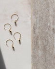 Gold Drop Baby Hoop Earrings