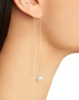 Long Pearl Threader Earrings
