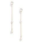 White Topaz Pearl Earrings