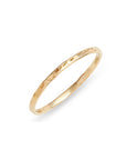 Slim Hammered Gold Ring