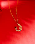 Diamond Horseshoe Charm