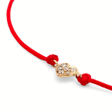 Adjustable Cord Bracelet - Diamond Heart