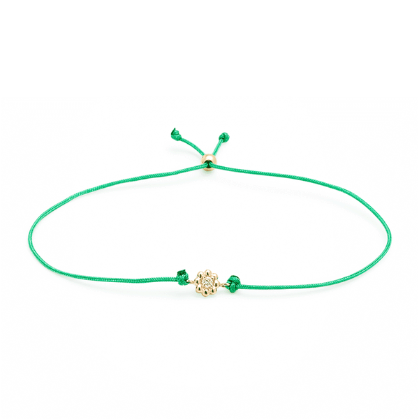 Adjustable Cord Bracelet - Diamond Flower