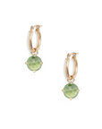 Gold Hoop Removable Rose Cut Gem Dangles