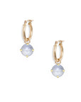 Gold Hoop Removable Rose Cut Gem Dangles