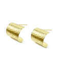 Gold Foil Huggie Earrings
