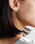 Gold Foil Huggie Earrings