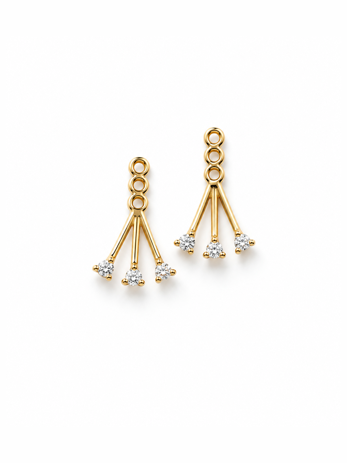 Three Diamond Earring Jackets