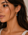 Gold Hoop Removable Oval Cabochon Gems