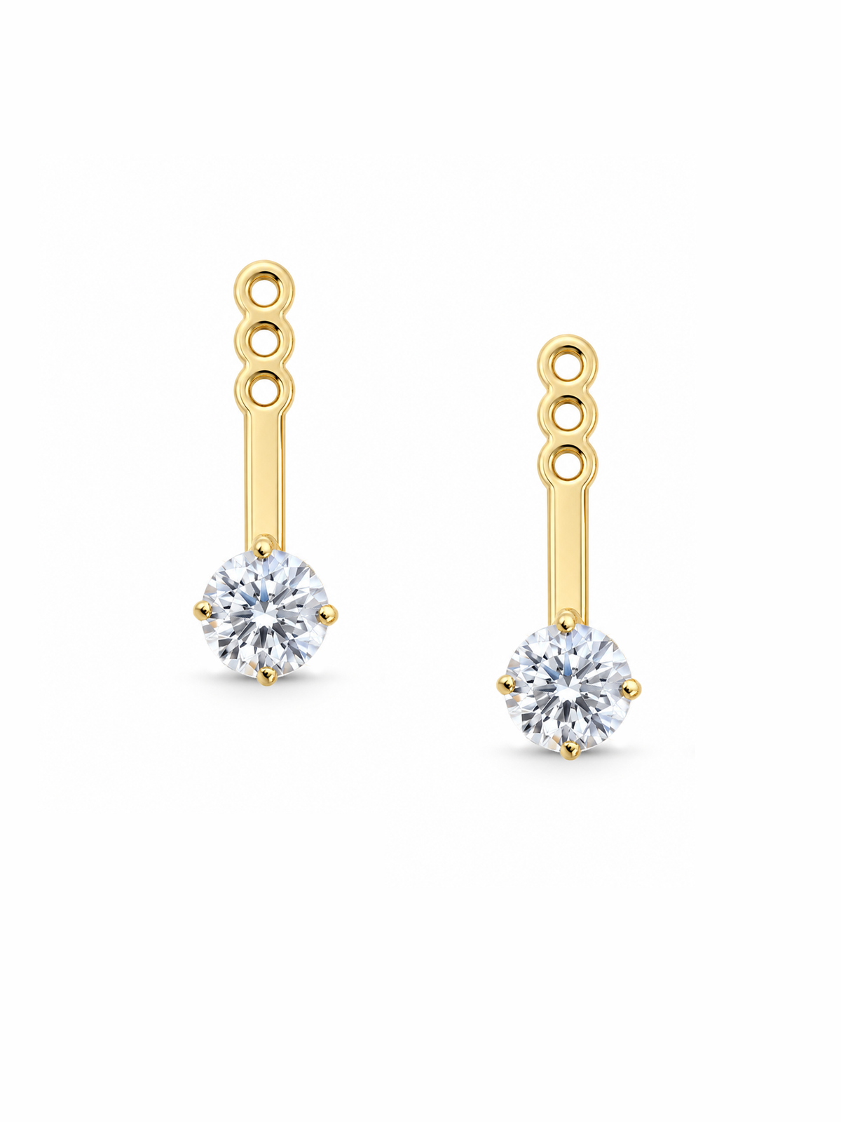 Lab Diamond Solitaire Earring Jackets