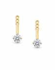 Lab Diamond Solitaire Earring Jackets
