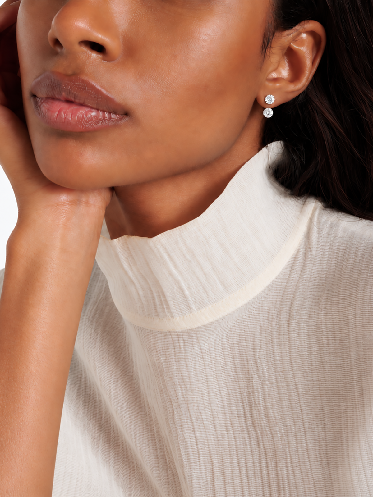 Lab Diamond Solitaire Earring Jackets
