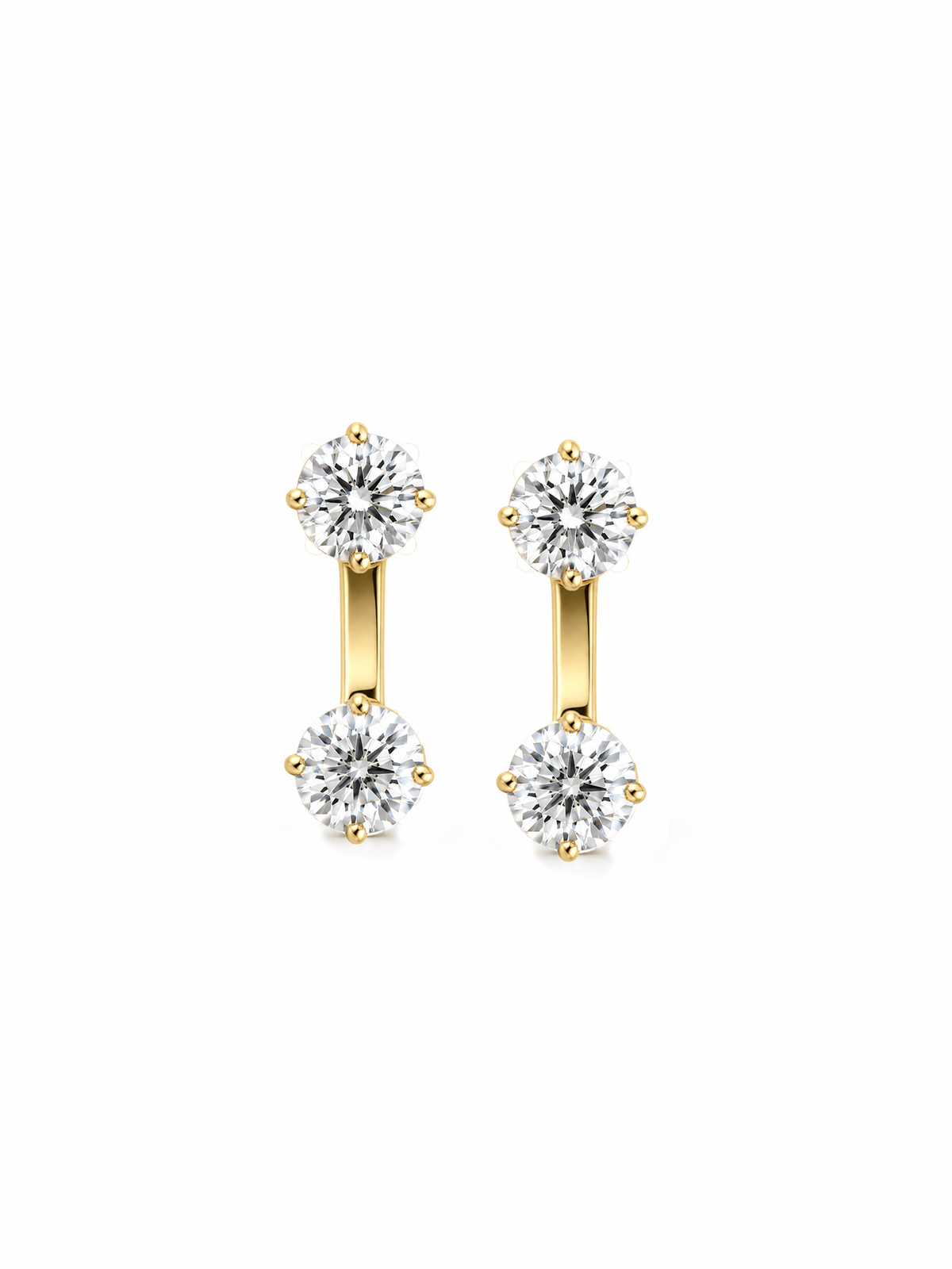 Lab Diamond Solitaire Earring Jackets