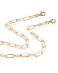 Paperclip Link Double Clasp Necklace