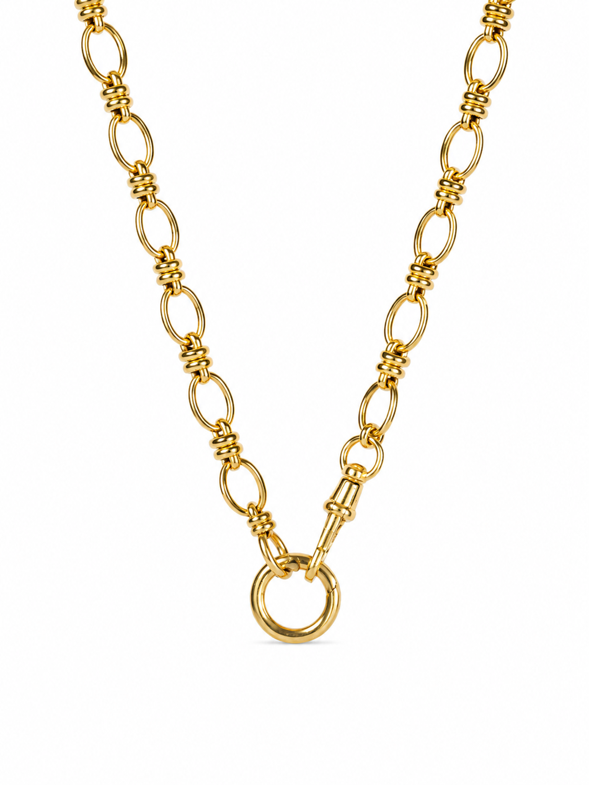 Large Oval Link Chain with Swivel & Charm Clasp – POPPY FINCH