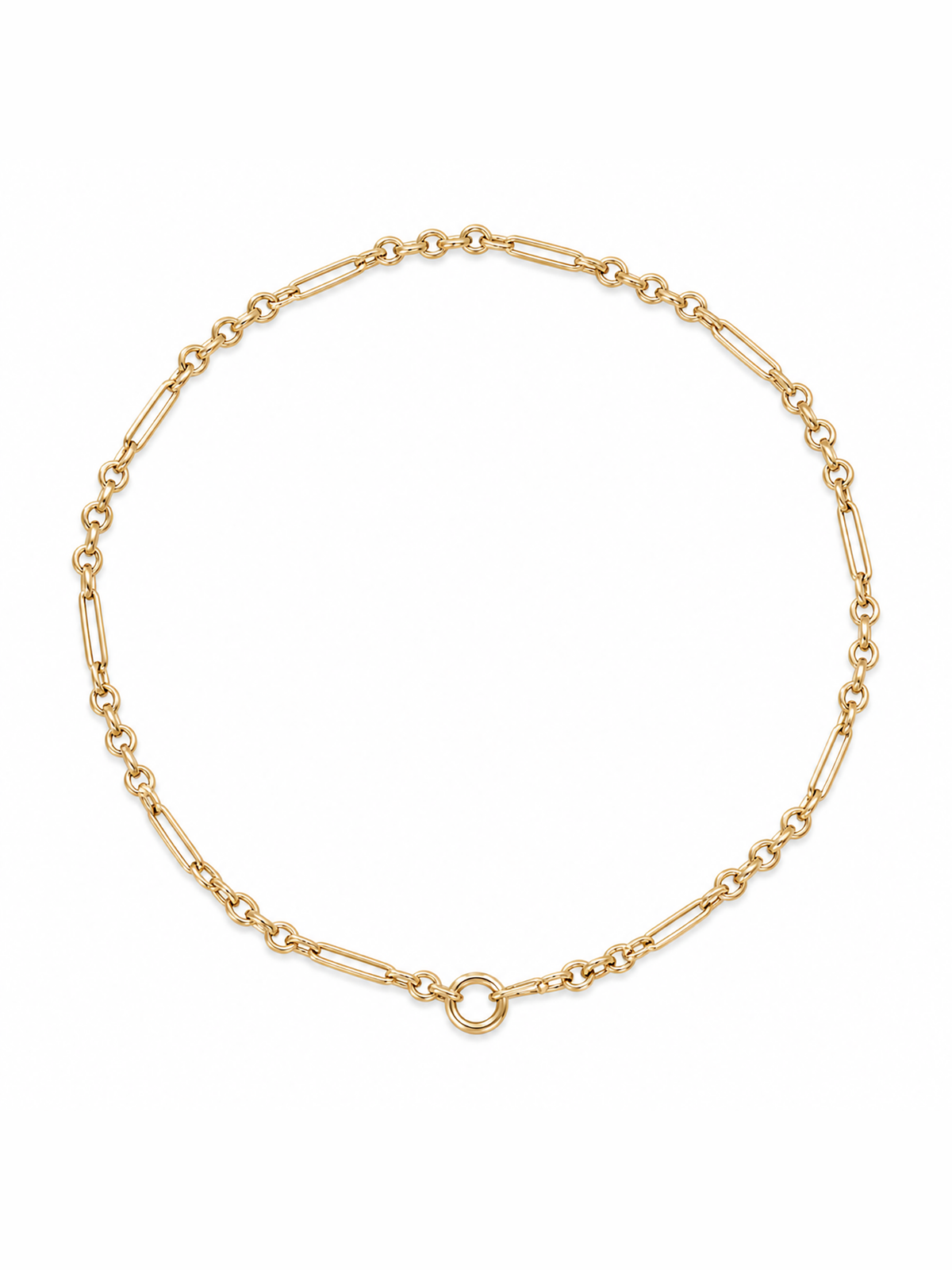 Large Mixed Link Chain with Swivel &amp; Charm Clasp