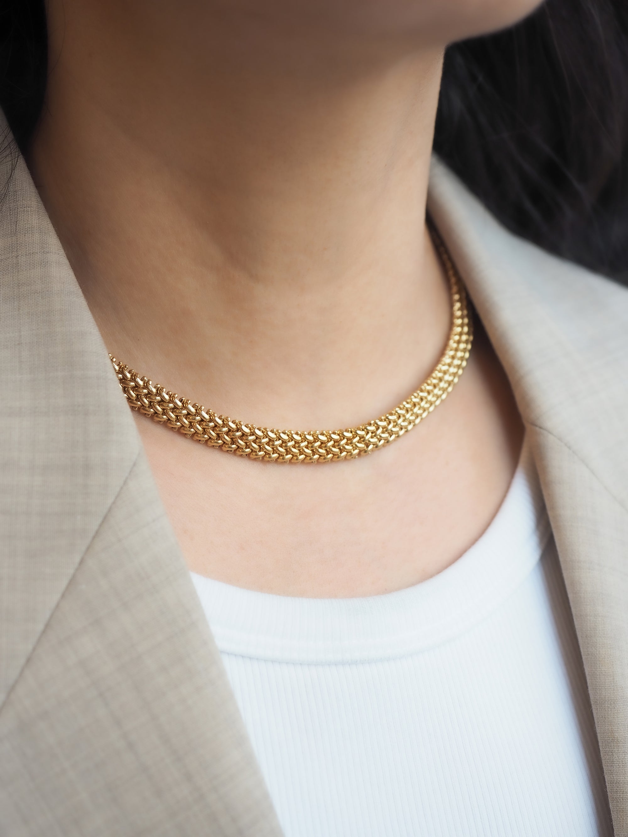 Aurea Woven Necklace 7mm