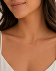 Petite Diamond Bar Necklace