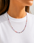 Multi Sapphire Beaded Necklace