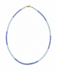 Aquamarine Tanzanite Beaded Necklace