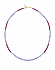 Ruby Tanzanite Beaded Necklace