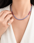 Ruby Tanzanite Beaded Necklace