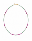 Ruby Emerald Beaded Necklace