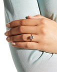 Emerald Cut Gemstone Diamond Ring