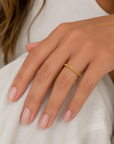 Slim Interlock Link Ring