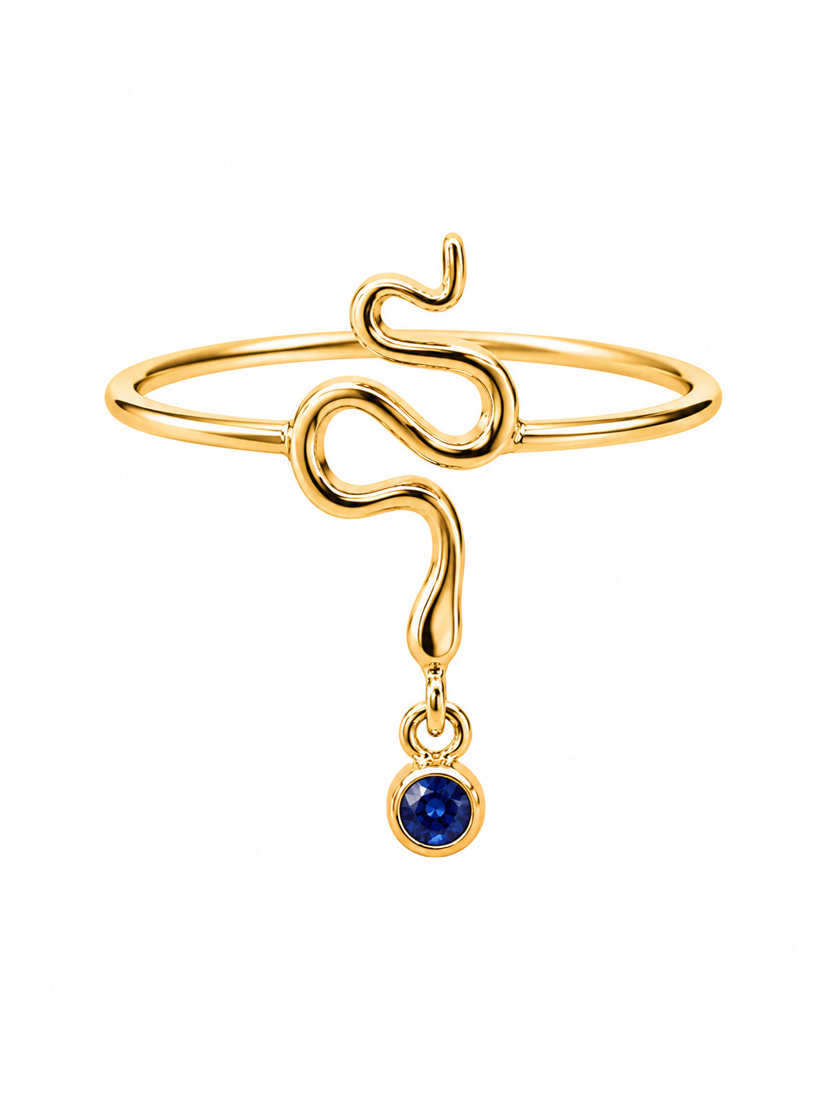 Serpent Gem Drop Ring