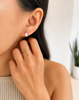 Serpent Gem Drop Ring