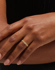 Triple Bead Diamond Ring