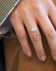Marquise Lab Diamond East West Solitaire Ring