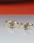 Slanted Marquise Lab Diamond Solitaire Ring
