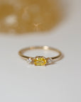 Yellow Sapphire Diamond Ring