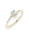 Double Baguette White Sapphire Ring
