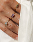 Double Baguette White Sapphire Ring