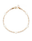 Oval Shimmer Spaced Pearl Bracelet