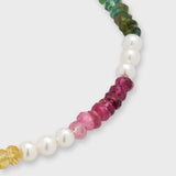 Tourmaline Pearl Spaced Bracelet