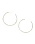 Large Baby Pearl Hoop Earrings